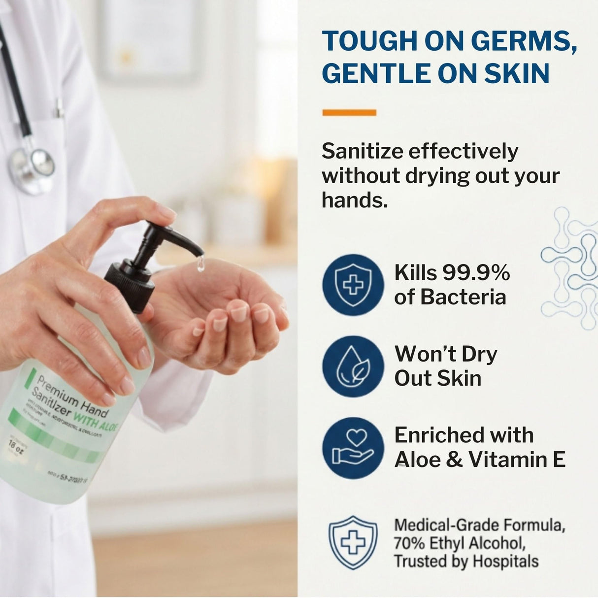 McKesson Hand Sanitizer with Aloe Gel, Fresh Scent