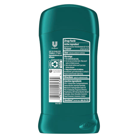 Degree Men Cool Comfort Antiperspirant Deodorant Solid, 2.7 oz