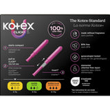 U by Kotex Kotex Click Compact Tampons, Regular Absorbency, Unscented - 53445 - LL Medico