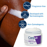 CeraVe Skin Renewing Night Cream, Unscented, 1.7 oz Jar