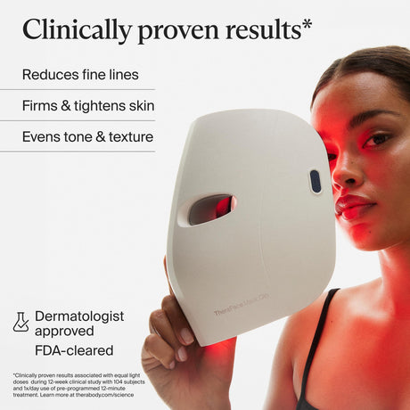 Therabody TheraFace Mask LED Light Therapy Face Mask, Single