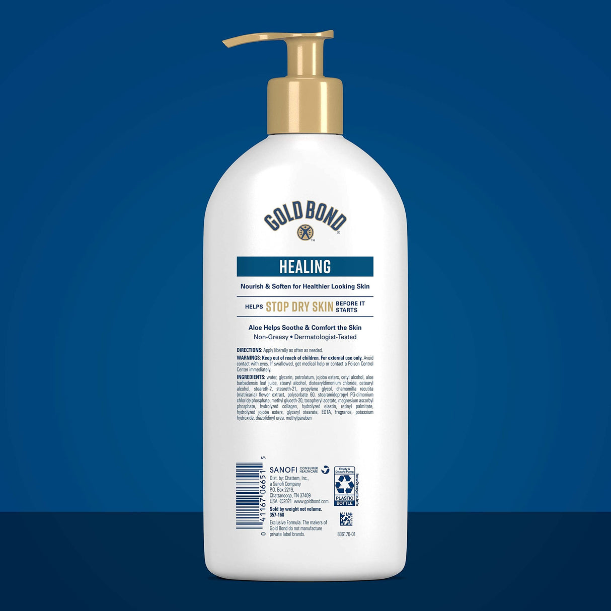 Gold Bond Healing Hydrating Lotion with Aloe, 14 oz Pump Bottle