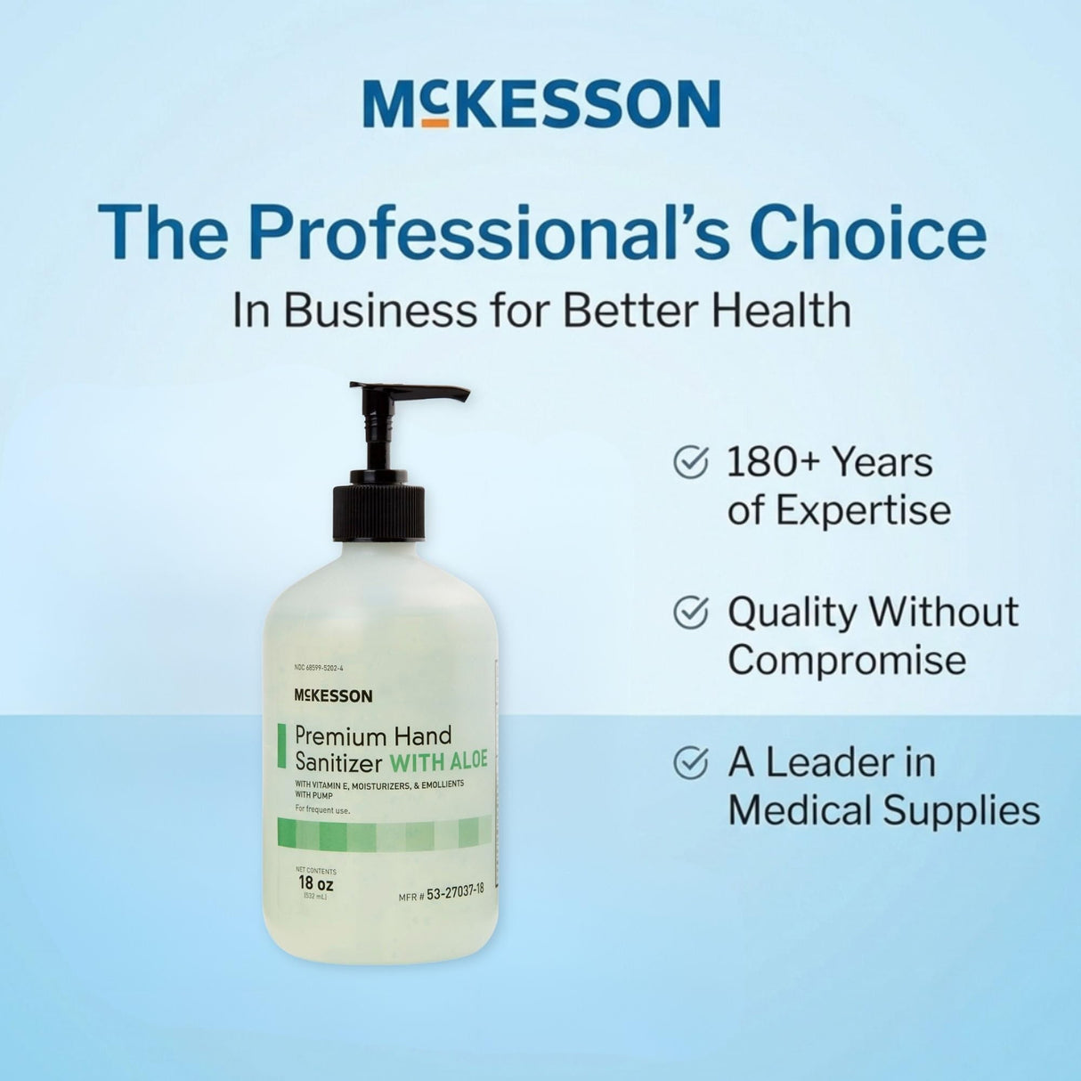 McKesson Hand Sanitizer with Aloe Gel, Fresh Scent