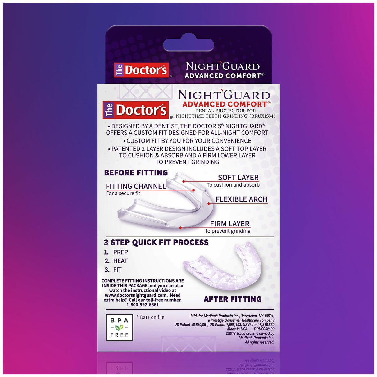 The Doctor’s Doctor's NightGuard Advanced Comfort Dental Protector, Single - 04203779922 - LL Medico