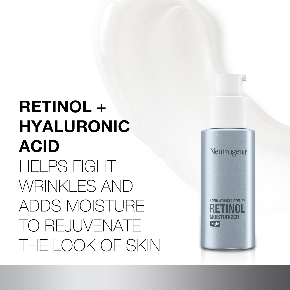 Neutrogena Rapid Wrinkle Repair Retinol Moisturizer Night Lotion, Unscented, 1 fl oz