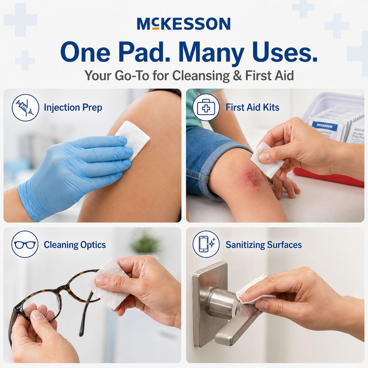 McKesson Alcohol Prep Pad, Sterile, Medium, 1.2" x 2.6"
