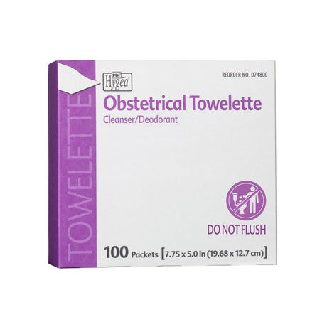 Hygea Obstetrical Towelette Cleanser/Deodorant, Scented