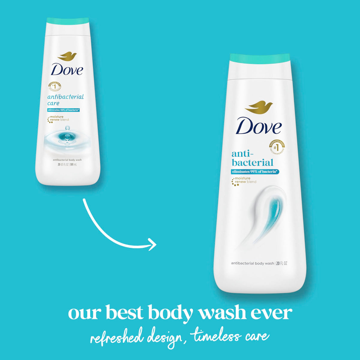 Dove Care & Protect Antibacterial Body Wash, 22 fl oz