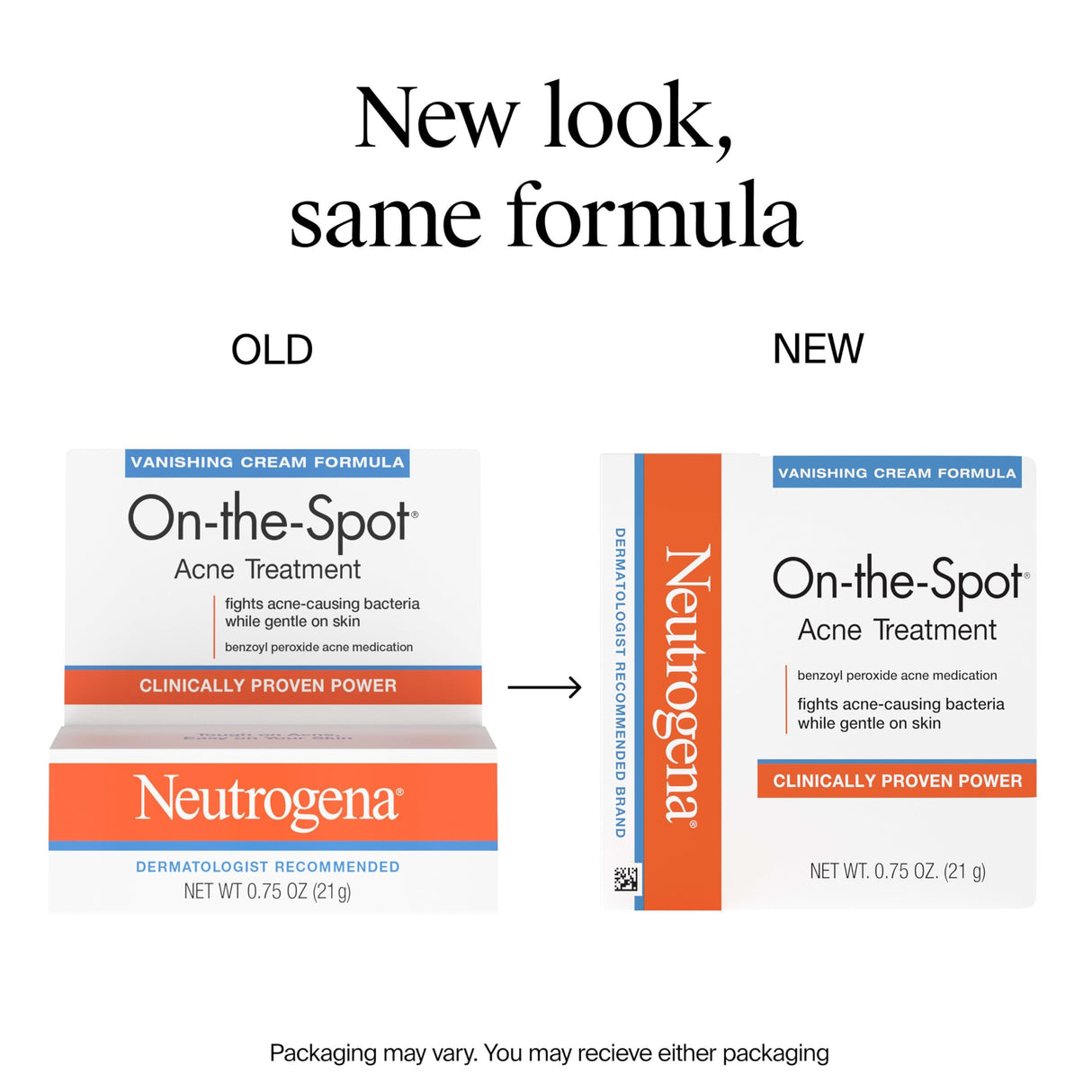 Neutrogena On-the-Spot Acne Treatment Cream, 0.75 oz