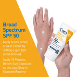 CeraVe Hydrating Mineral Sunscreen for Face SPF 50 Lotion, Unscented, 2.5 fl oz