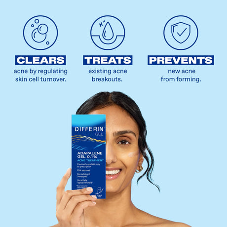 Differin Adapalene Gel 0.1% Acne Treatment