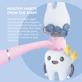 ISSA baby Soft Silicone Sonic Toothbrush, Pearl Pink Bunny