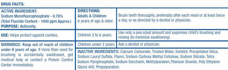 Freshmint Anticavity Fluoride Toothpaste, Mint, 2.75 oz Tube
