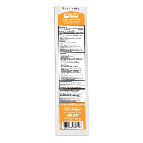 Toothette Suction Toothbrushes with Antiseptic Oral Rinse and Mouth Moisturizer, Pack of 2