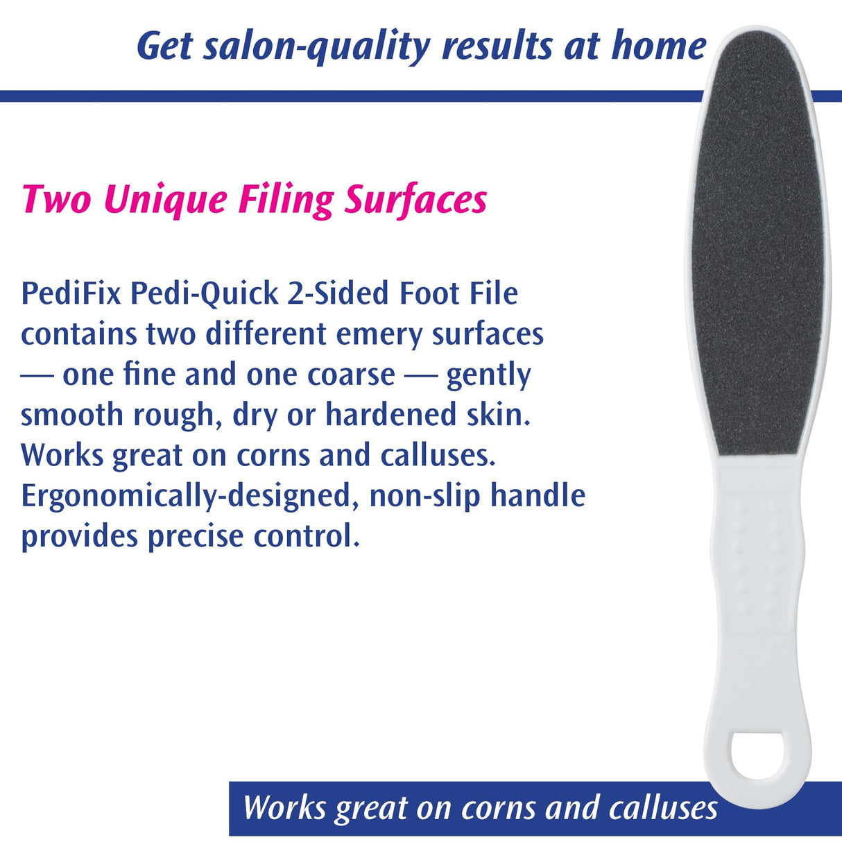 Pedifix Pedi-Quick 2-Sided Foot File, 1 File