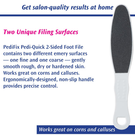 Pedifix Pedi-Quick 2-Sided Foot File, 1 File