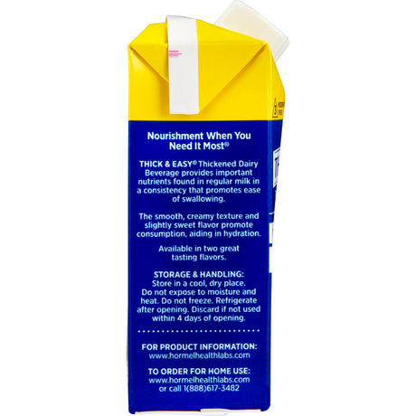 Thick-It Thick & Easy Dairy Thickened Beverage, Milk Flavor, Honey Consistency, 8 oz