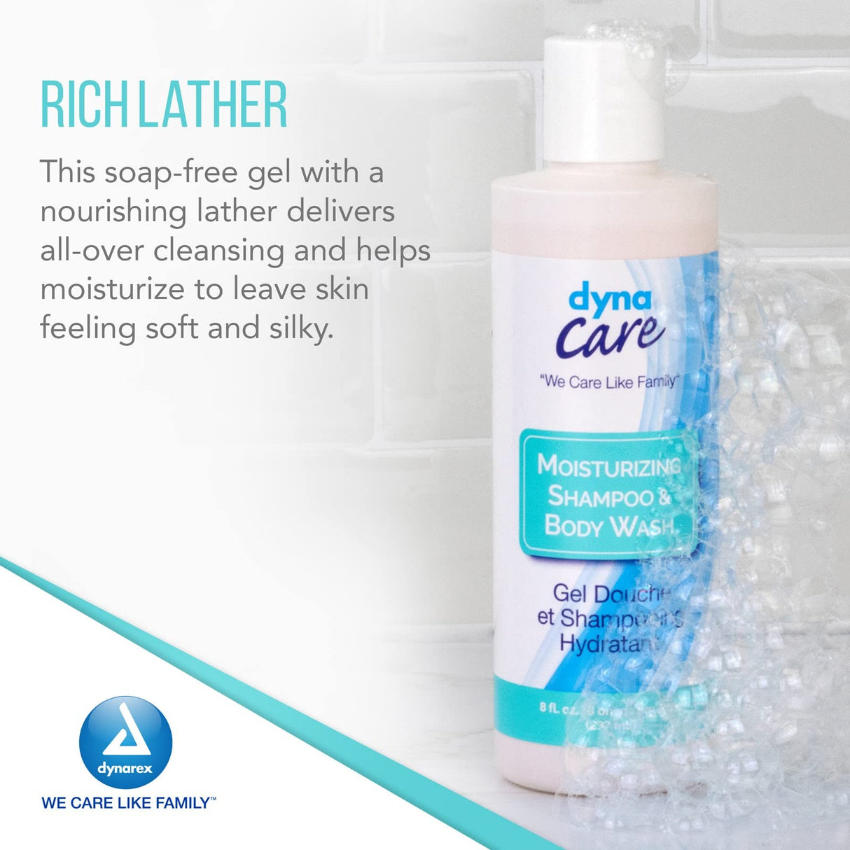 DynaCare Moisturizing Shampoo & Body Wash, Tropical Scent, 8 fl oz