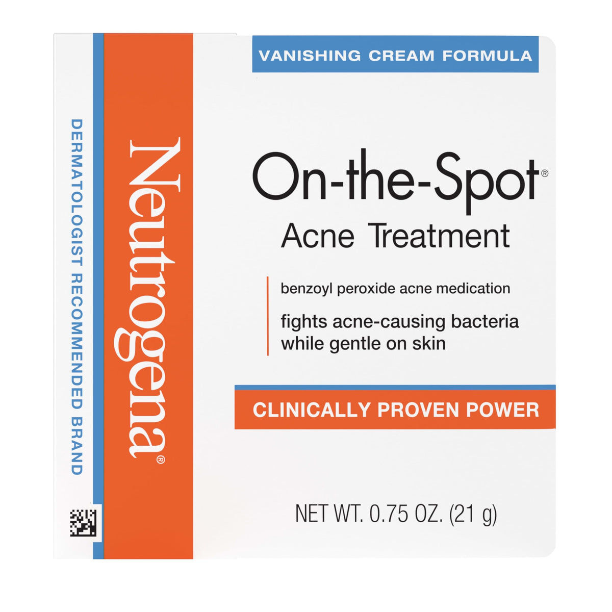 Neutrogena On-the-Spot Acne Treatment Cream, 0.75 oz