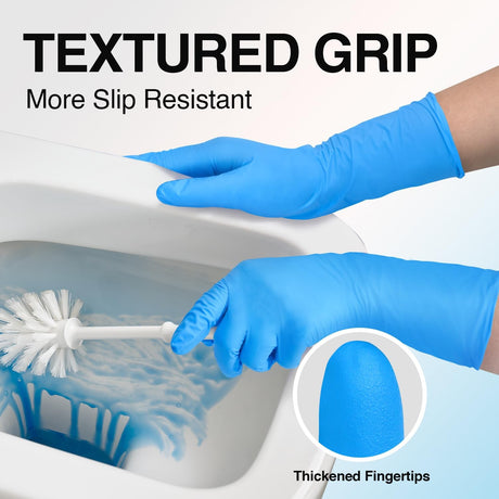Esteem XP Extended Cuff Length Exam Glove, Nitrile, Blue