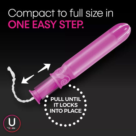 Kotex Click Compact Tampons, Regular Absorbency, Unscented