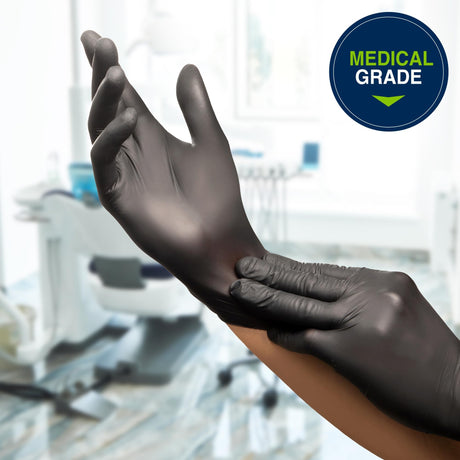 Halyard Black-Fire Powder-Free Nitrile Exam Gloves