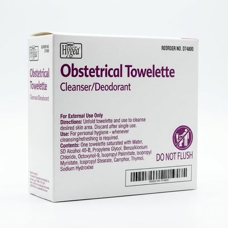 Hygea Obstetrical Towelette Cleanser/Deodorant, Scented