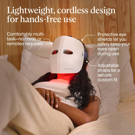 Therabody TheraFace Mask LED Light Therapy Face Mask, Single