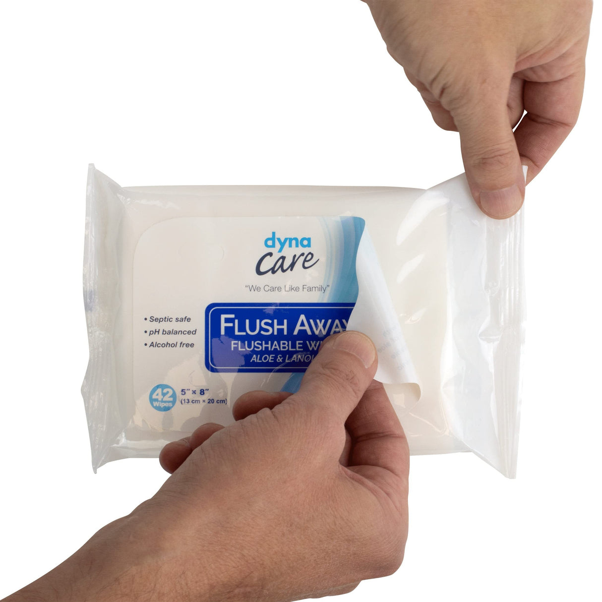 Dynarex Scented Flushable Wipes, Soft Pack, 5" x 8"