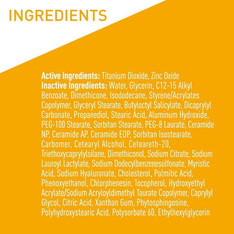 CeraVe Hydrating Mineral Sunscreen for Face SPF 50 Lotion, Unscented, 2.5 fl oz