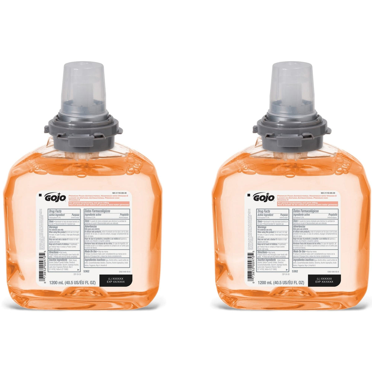 Gojo Premium Foam Antibacterial Handwash with Vitamin E, Fresh Fruit Scent, 1200 mL