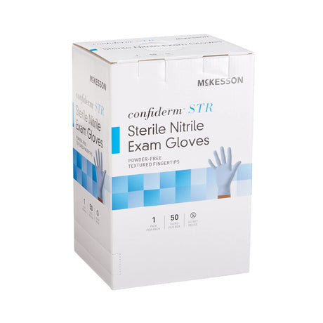 McKesson Confiderm STR Sterile Nitrile Exam Gloves, Powder-Free