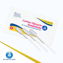 Dynarex Lemon-Glycerin Swabsticks, Foam Tip, 3 Swabsticks per Packet