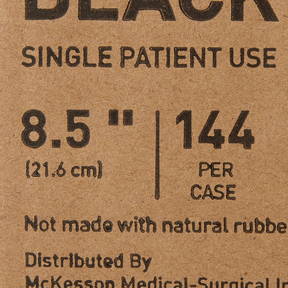 McKesson Handle Comb, Plastic, Black, 8.5"