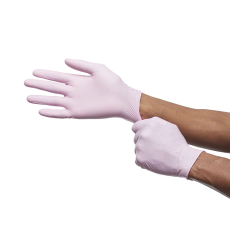 McKesson Pink Nitrile Exam Gloves, Powder-Free