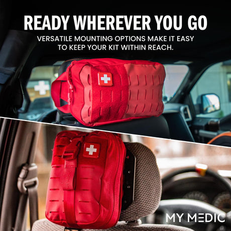 My Medic MYFAK Pro First Aid Kit, Trauma & Medical Supplies for Survival, Red