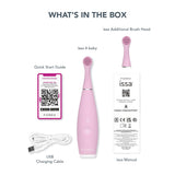 ISSA baby Soft Silicone Sonic Toothbrush, Pearl Pink Bunny