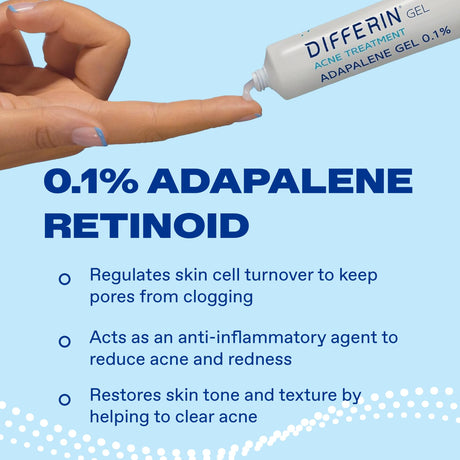 Differin Adapalene Gel 0.1% Acne Treatment