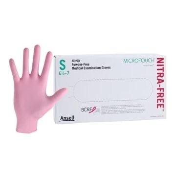 Ansell Micro-Touch NitraFree Nitrile Exam Gloves, Powder-Free