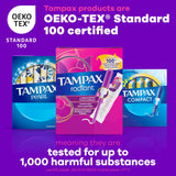 Tampax Radiant Tampons, Regular Absorbency, Unscented, Plastic Applicator, 84 Count - 07301071306 - LL Medico