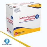 Dynarex Lemon-Glycerin Swabsticks, Foam Tip, 3 Swabsticks per Packet