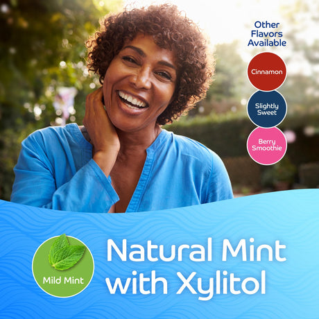 OraCoat XyliMelts Dry Mouth Stick-On Melts, Mild Mint, Box of 40