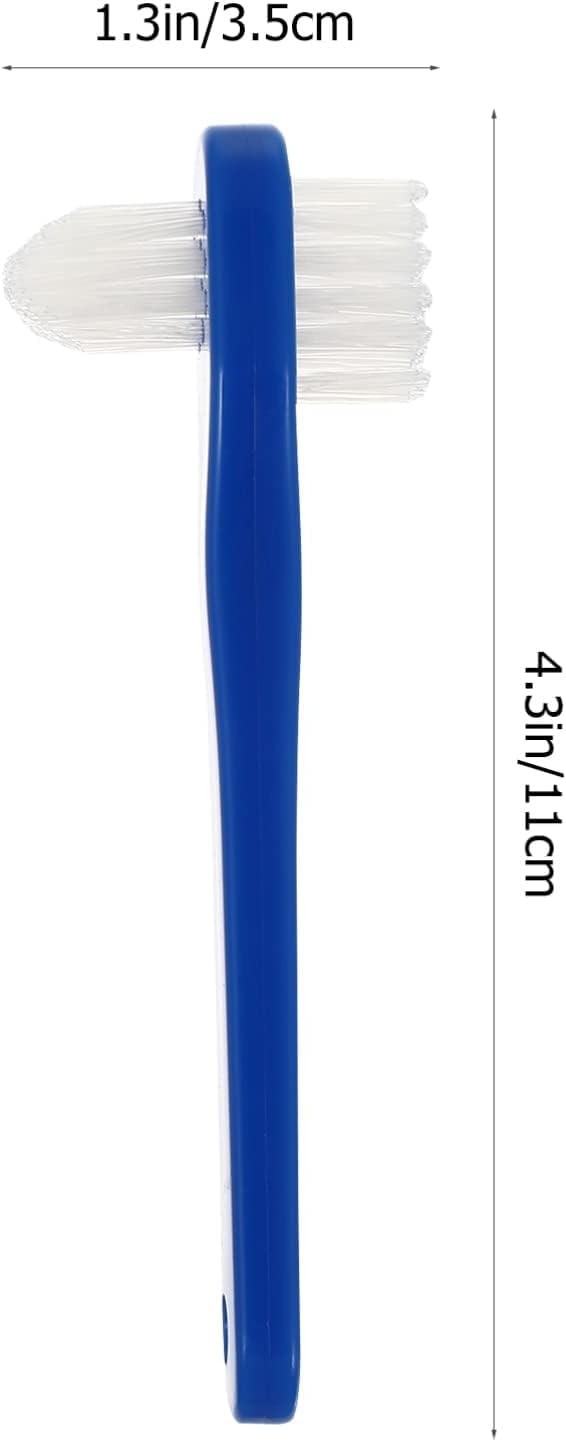 Dawn Mist Denture Brush, 2-Sided Bristle, Opaque