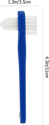 Dawn Mist Denture Brush, 2-Sided Bristle, Opaque