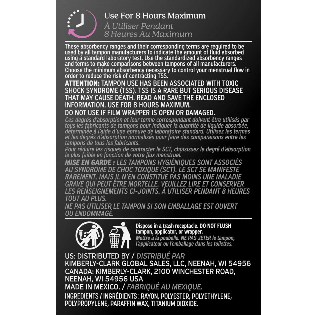 U by Kotex Kotex Click Compact Tampons, Regular Absorbency, Unscented - 53445 - LL Medico