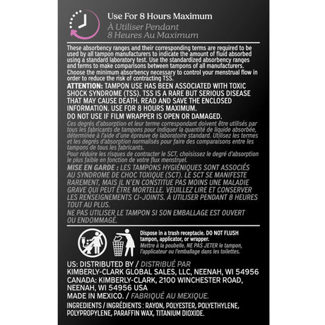 Kotex Click Compact Tampons, Regular Absorbency, Unscented