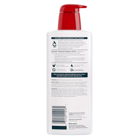 Eucerin Intensive Repair Lotion, Fragrance Free, 16.9 fl oz