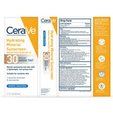 CeraVe Hydrating Mineral Sunscreen Medium Sheer Tint SPF 30 Lotion, Unscented, 1.7 fl oz
