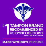 Tampax Radiant Tampons, Regular Absorbency, Unscented, Plastic Applicator, 84 Count - 07301071306 - LL Medico