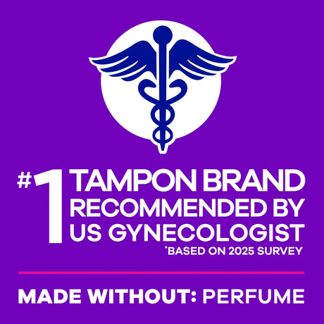 Tampax Radiant Tampons Duopack Regular/Super Absorbency Unscented, Plastic Applicator, 84 Count